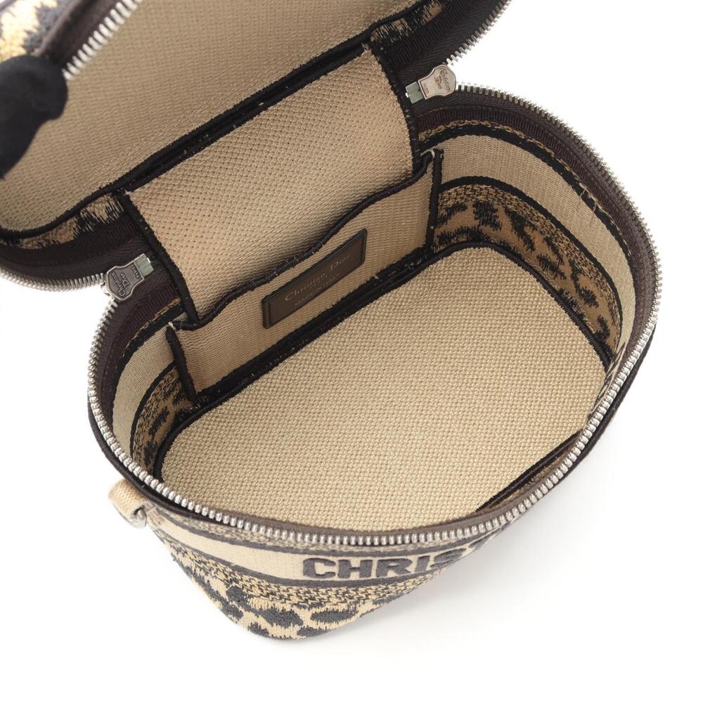 Dior Vanity TRAVEL Handbag Beige Canvas Black Tan - Picture 3 of 8